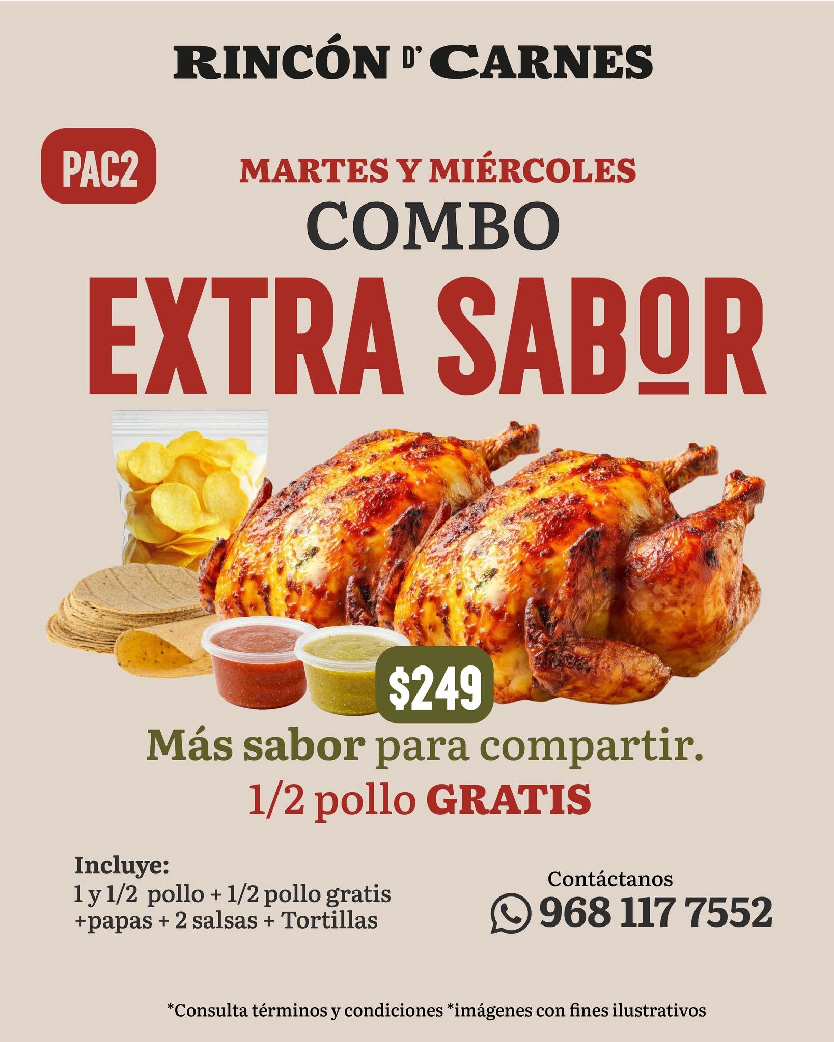 Combo Extra Sabor - martes y miércoles